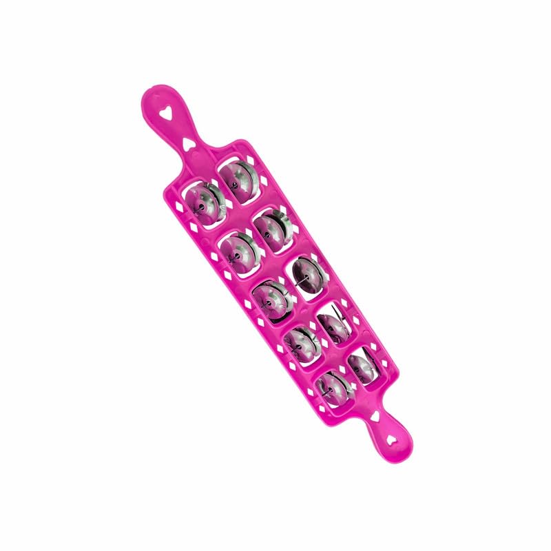 Plastic Majira Five line Music Instrument for kirtan, Bhajan, Mandir aarti (Pink, Pack of 1)