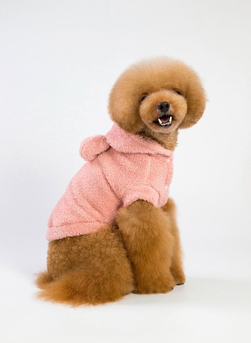 Loquat A pet dog wears a coat and a hat Pink  - Image 2