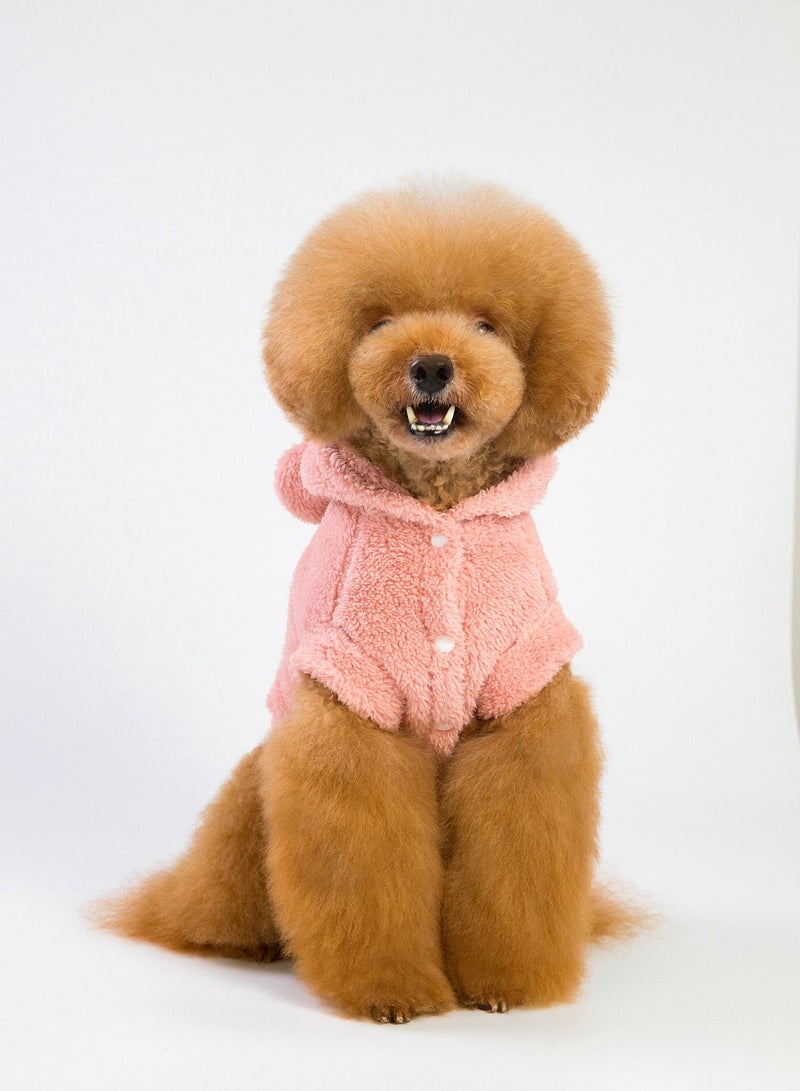 Loquat A pet dog wears a coat and a hat Pink  - Image 1