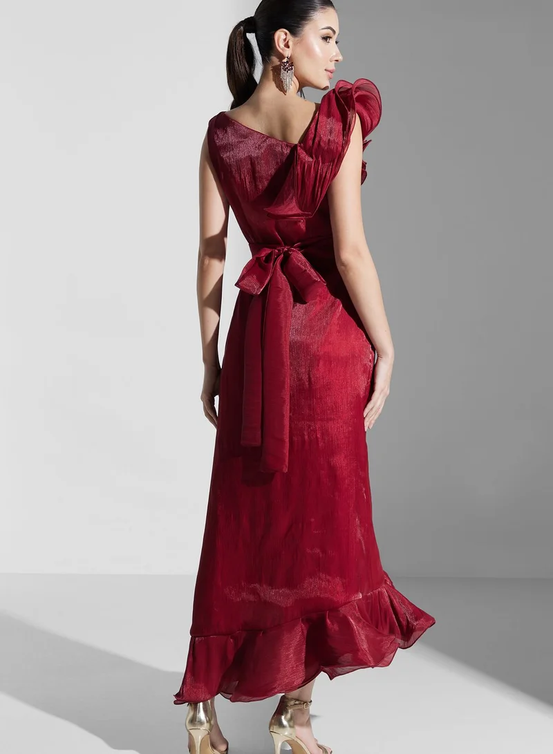 Iyra Waterfall Trim Dress