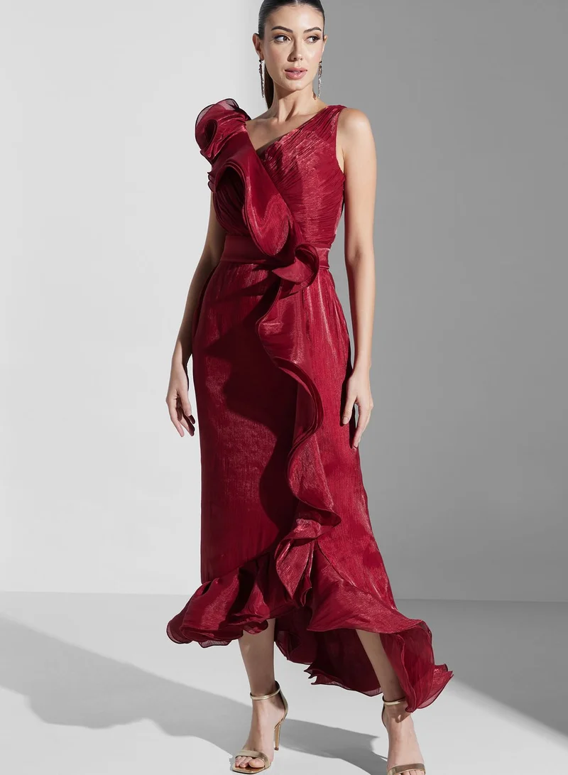Iyra Waterfall Trim Dress