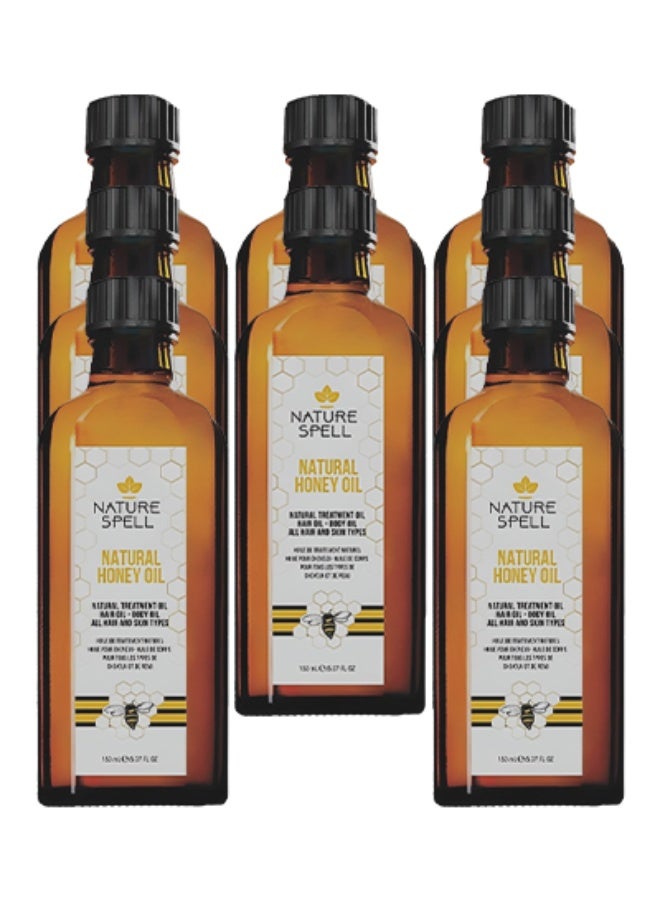Nature Spell 8 Pieces Natural Honey Oil Hair And Body Oil For All Hair And Skin Types 150ml - Image 1