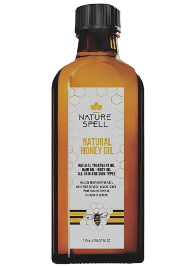 Nature Spell 8 Pieces Natural Honey Oil Hair And Body Oil For All Hair And Skin Types 150ml - Image 2