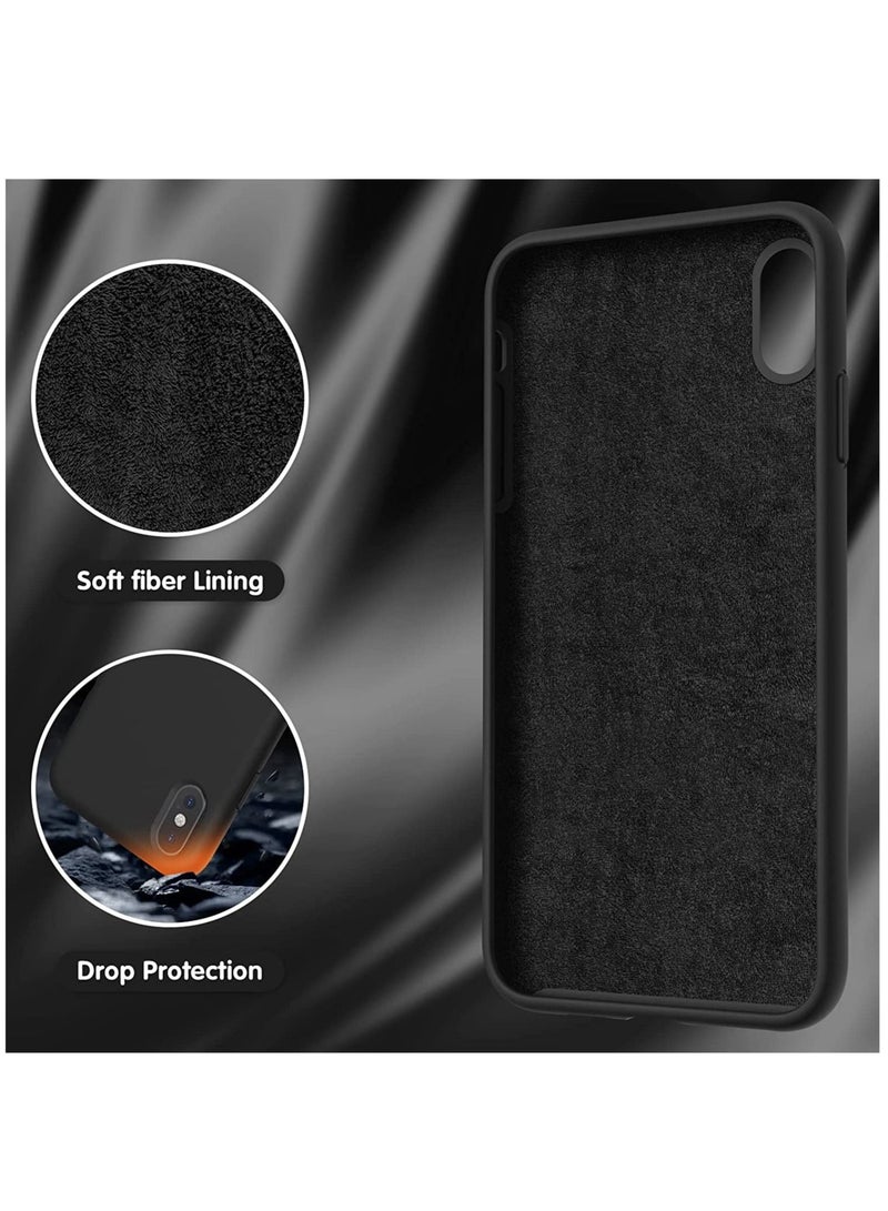LEDIN Case for iPhone X/iPhone Xs case Liquid Silicone Gel Rubber Phone Case,iPhone X/iPhone Xs 5.8 Inch Full Body Slim Soft Microfiber Lining Protective Case (Black) - Image 3
