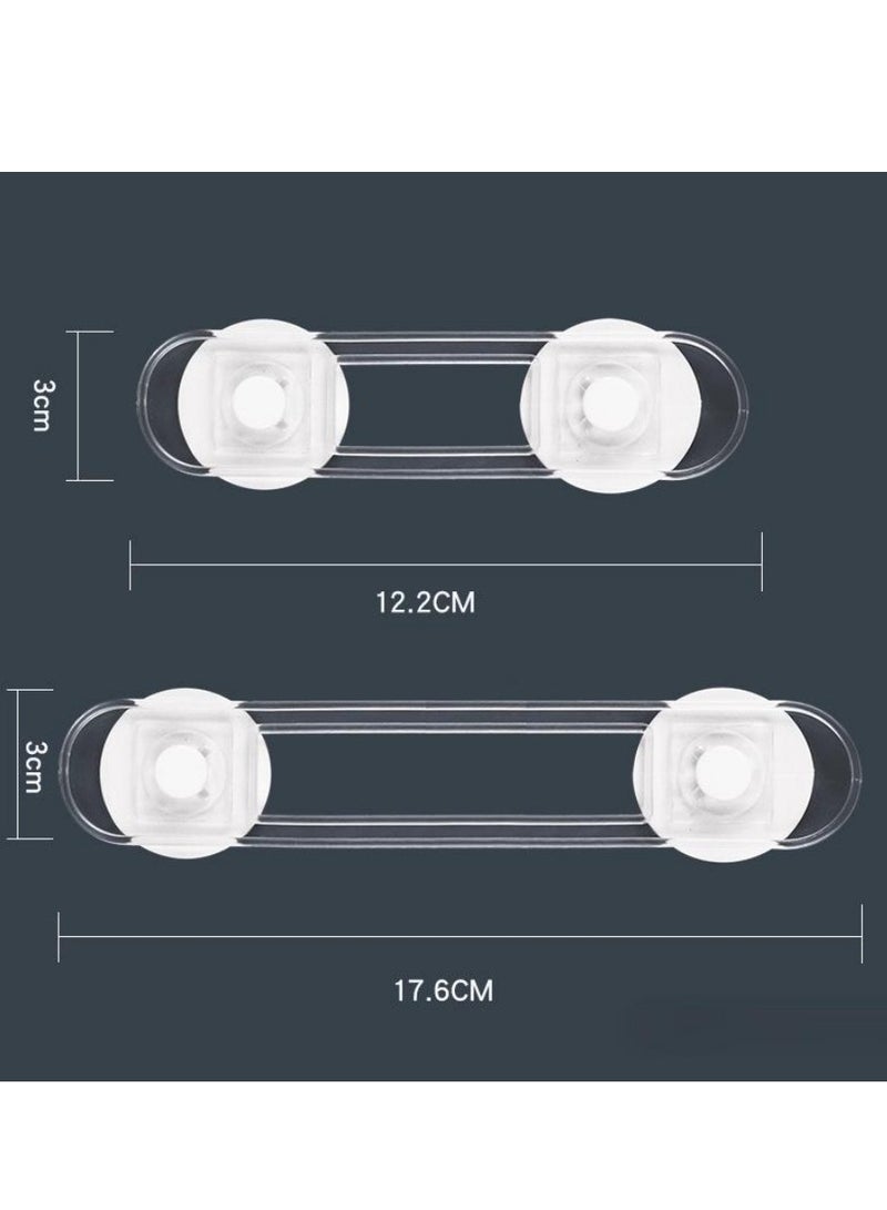 أيه بي جي 15 حزمة من رباط اللاصق متعدد الاستخدامات والقفل - قفل لحماية الأطفال وتأمين الخزائن والأدراج والثلاجة وغسالة الصحون ومقعد المرحاض والخزانة والفرن وسلة المهملات، دون الحاجة إلى الحفر. (10+5) - Image 2