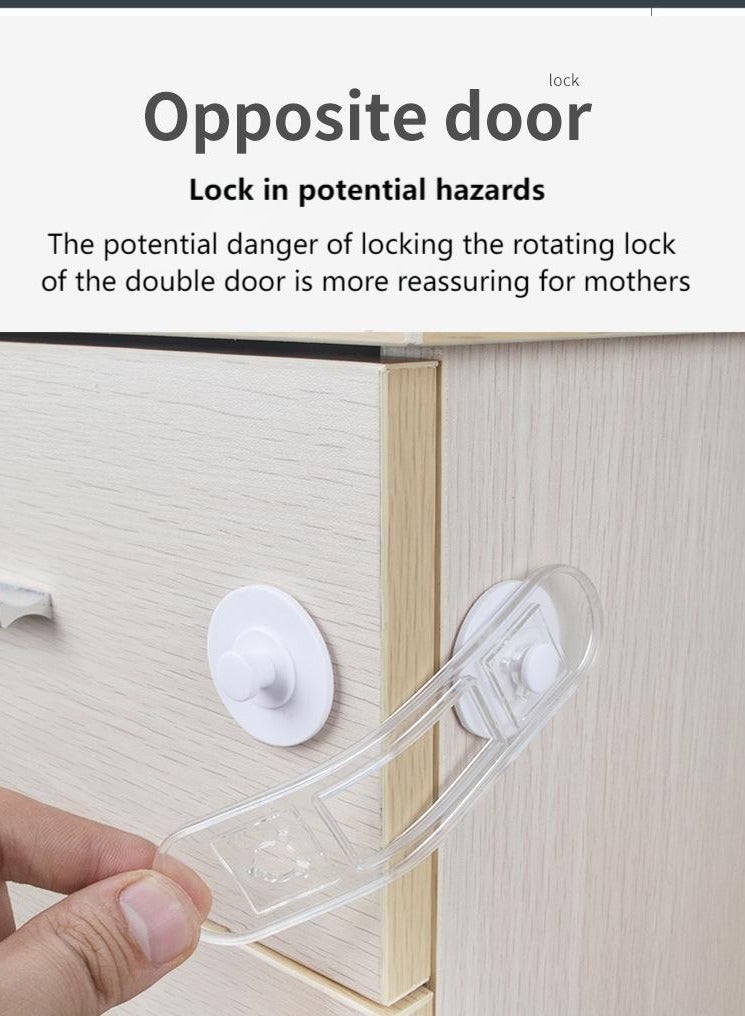 أيه بي جي 15 حزمة من رباط اللاصق متعدد الاستخدامات والقفل - قفل لحماية الأطفال وتأمين الخزائن والأدراج والثلاجة وغسالة الصحون ومقعد المرحاض والخزانة والفرن وسلة المهملات، دون الحاجة إلى الحفر. (10+5) - Image 4