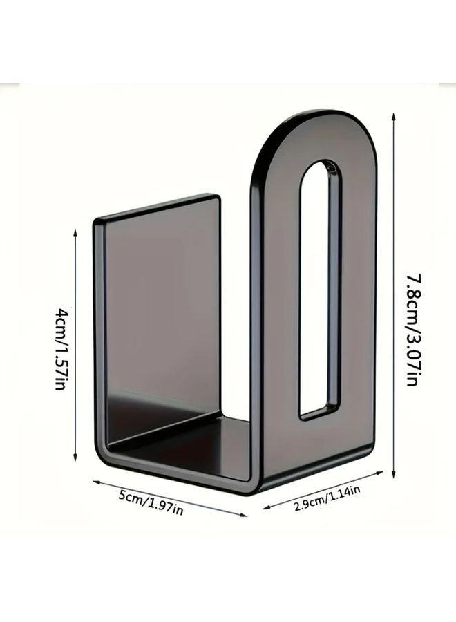 2pcs Black Stainless Steel Wall Mounted Kitchen Hook Rack Organizer - Image 3
