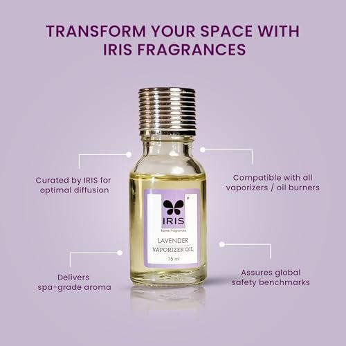 IRIS Lavender Fragrance Vaporizer Oil 15ml | Long Lasting Aroma Oil for Vaporizer | IFRA Compliant,Safe & Non-Toxic Home Fragrance - Image 4