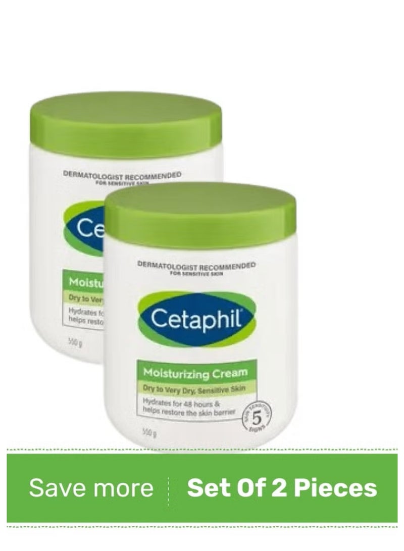 GALDERMA Cetaphil Moisturizing Cream 550 ml (pack of 2) - Image 1