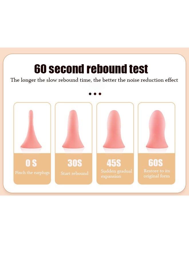 Generic 5 Pairs Silicone Earplugs for Sleep, Sleeping Earbuds, Waterproof Earplugs Memory Foam Earplugs Snoring Noise Cancel Reusable Ear Plug for Swimming, Work, Airplane(Pink)  - Image 4