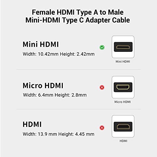 SmallRig Ultra-Slim 4K HDMI Adapter Cable, Female HDMI Type A to Male Mini-HDMI Type C, 4K@60HZ, for Nikon Z6, Z7, D780 / for Canon EOS RP, 5D Mark IV - 3020 - Image 2