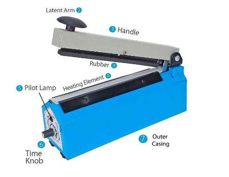 GMP 12 Inch Heavy metal Body Sealing Machine Made in India 12 Inch 300 mmFull Customer Support Beep Sound Function Plastic Packing Machine Heat Sealer Machine Plastic Sealing Machine - Image 4