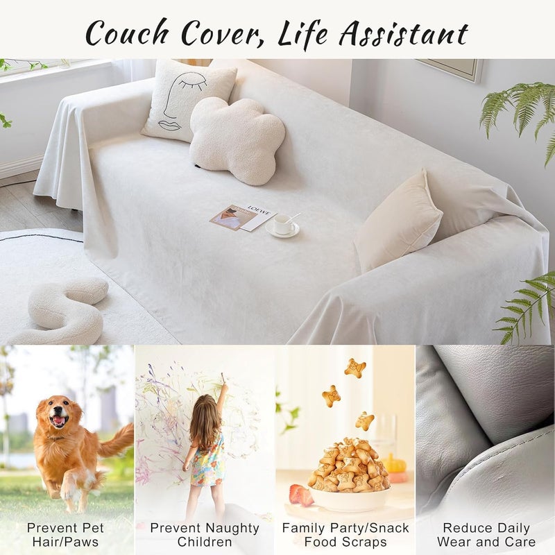 Ofrdncy Waterproof Sofa Cover(180 * 230cm), 2 3 4 Seater Modern Furniture Protector Sofa SlipCovers, Universal Couch Cover Pet Protector L U Shape Sectional Sofa Covers - Image 3
