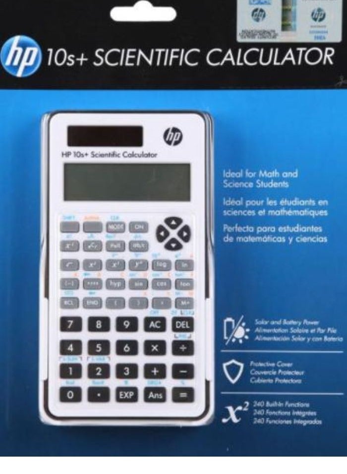 HP 10s+ Scientific Calculator (NW276AA#B10) Solar Power Plus Battery Backup White - Image 3