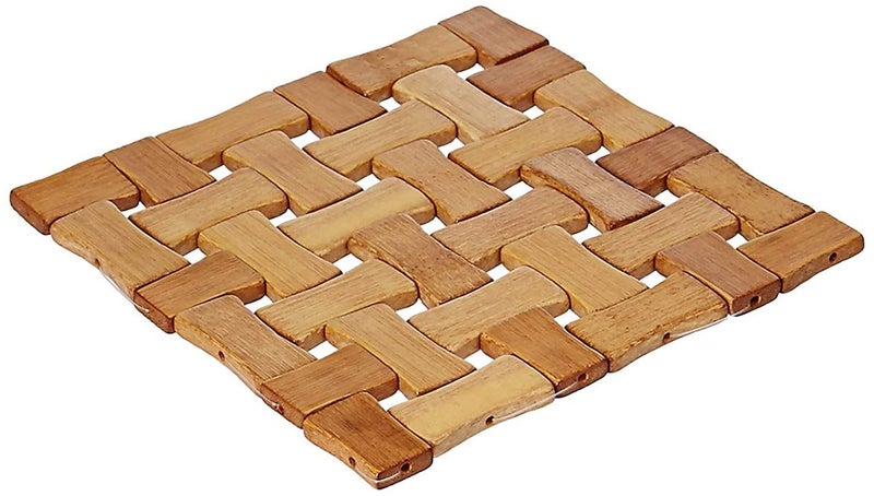MOXWARE Eco-Friendly Bamboo Trivet Pads for Dining Table, Kitchen Bamboo Hot Pads Trivet for Hot Utensil Stand, Heat Resistant Pads Teapot Trivet, Square (16 x 16 cm) (4) - Image 3