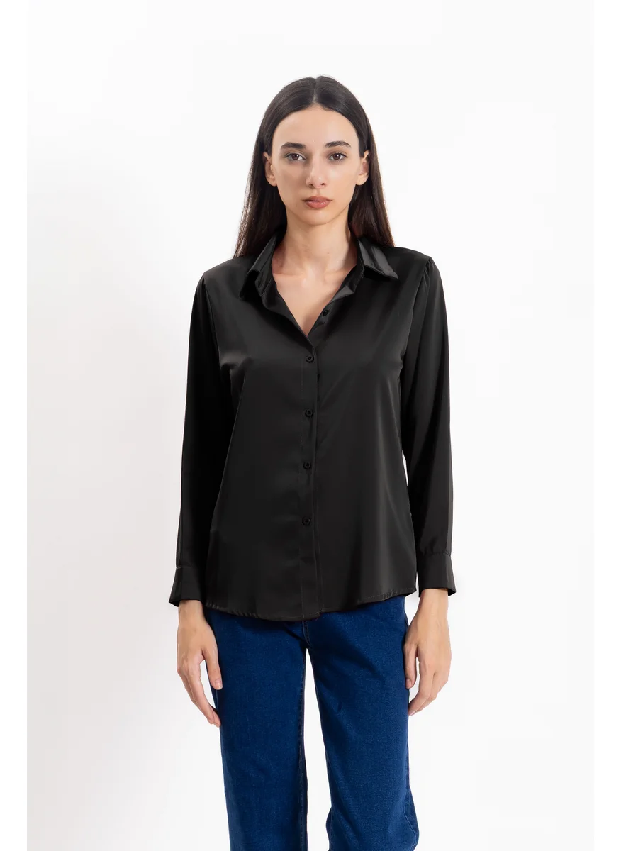 SHAPES SATIN SHIRT