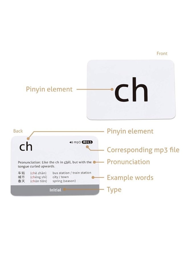 CARDDIA - CARDDIA Chinese Mandarin Pinyin Flash Cards with Audio MP3  Comprehensive Learning Kit for Beginners and Enthusiasts Durable  Portable - Image 1