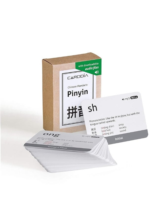 CARDDIA - CARDDIA Chinese Mandarin Pinyin Flash Cards with Audio MP3  Comprehensive Learning Kit for Beginners and Enthusiasts Durable  Portable - Image 1