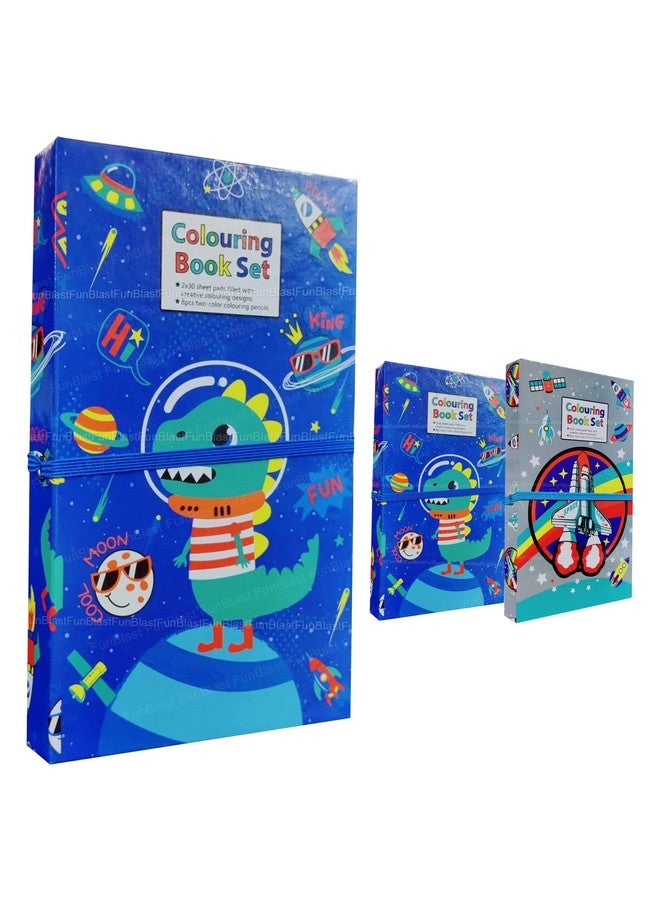FunBlast Cartoon Colouring Book with 8 Double Side Colour Pencils, Art and Craft Drawing Color Book Set for 3+ Years Old Boys, Girls Toddlers, Return Gift for Kids (Random Color and Print) - Image 1