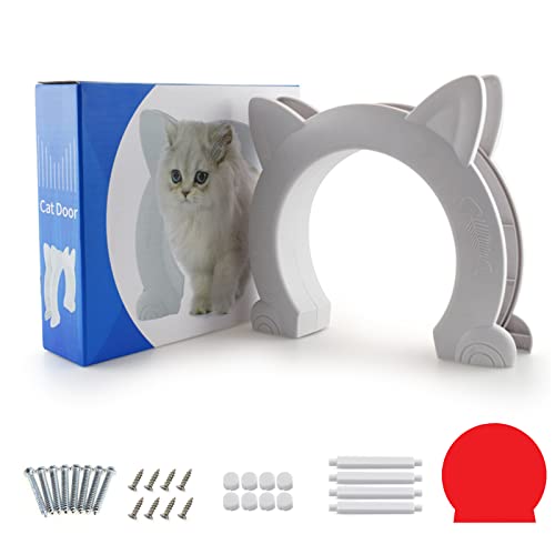 Wordcam Large Cat Door Interior Door, XL Indoor Cat Door, Pet Doors for Cats, Kitties and Small Dogs (White) - Image 2