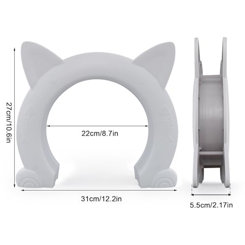 Wordcam Large Cat Door Interior Door, XL Indoor Cat Door, Pet Doors for Cats, Kitties and Small Dogs (White) - Image 3