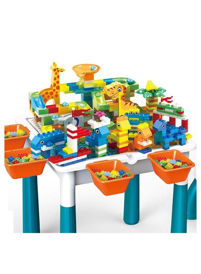 Multi-Functional Building Blocks Table for Kids – 6 in 1 Creative Play Set with 300 PCS Colorful Blocks, Bunny-Ear Chair, Storage Compartments, and Educational Design – Fun Learning Toy for Creativity, Motor Skills, and Imaginative Play – Ages 3+ - Image 5