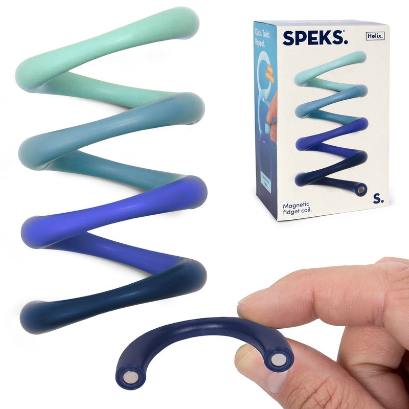 Speks Helix Magnetic Fidget Toy | Stress Relief Desk Toy for Adults & Teens 14+ | Easter Basket Stuffer | Wave - Image 1