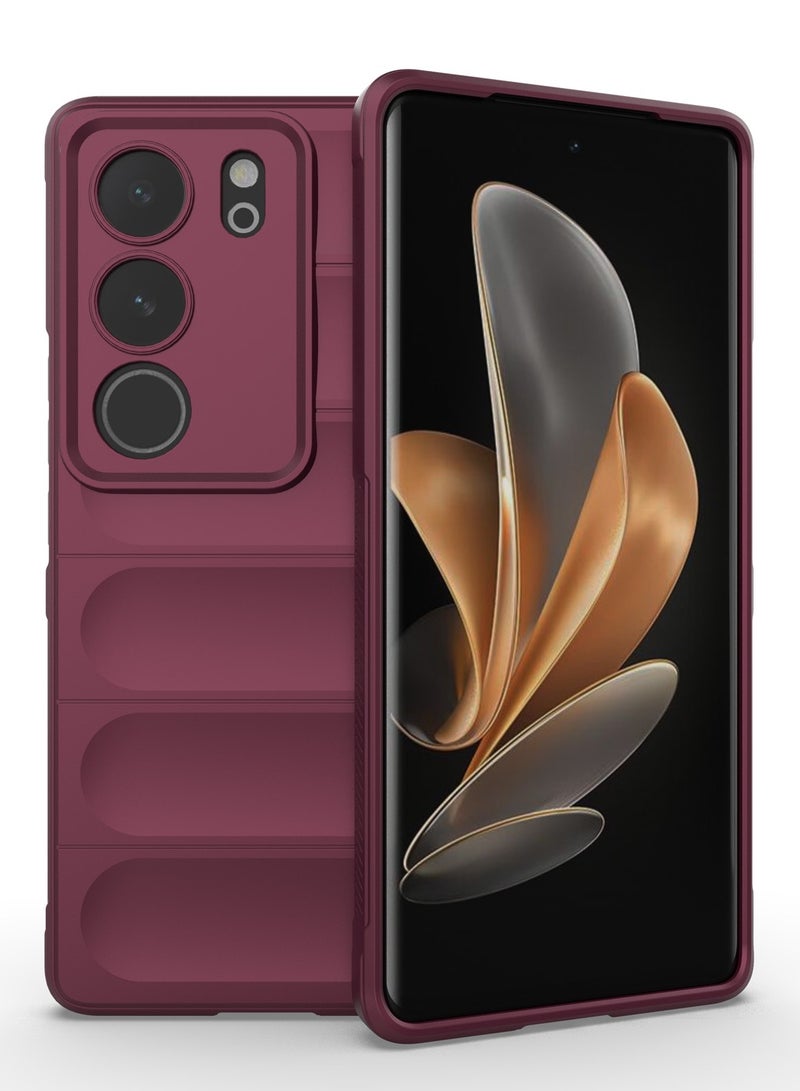 Phone case cover Magic Shield TPU + Silicone Shockproof Phone Case For Vivo V29 / S17 Pro (Wind Red)