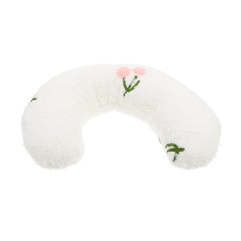 U Shaped Pet Pillow Portable Neck Support Cushion For Dogs Cats Comfortable Skin Friendly White - Image 2
