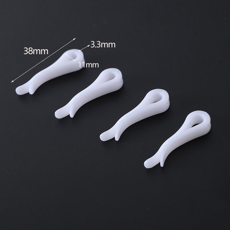 Shirt Clip White Transparent Plastic Clip Shirt Collar Fixed Clip Clothing Packaging Clip Collar Clip Accessories Clip - Image 3