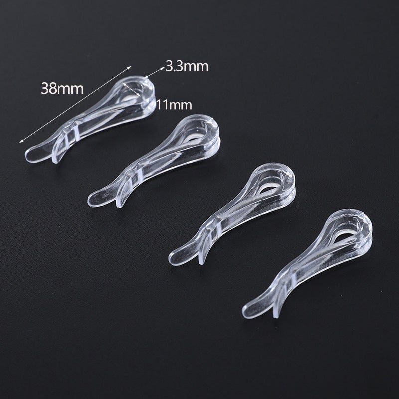 Shirt Clip White Transparent Plastic Clip Shirt Collar Fixed Clip Clothing Packaging Clip Collar Clip Accessories Clip - Image 1