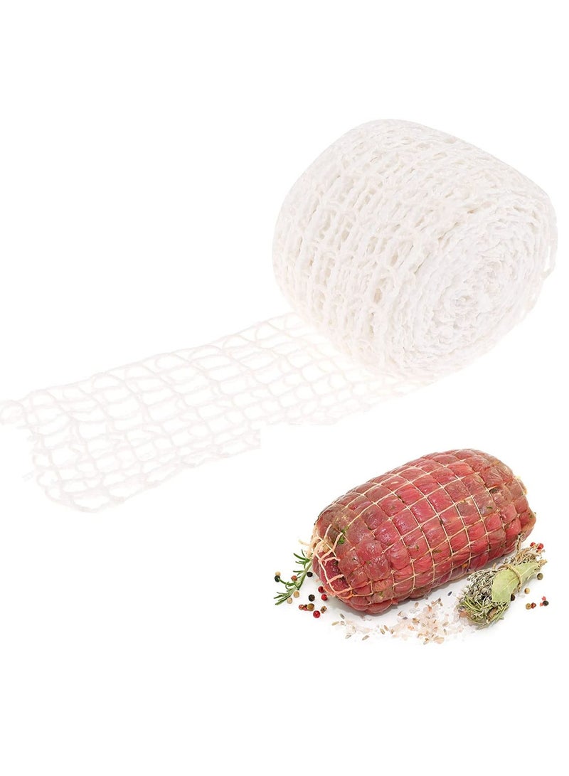SYOSI 5m Meat Netting Roll, Size 18, Elastic Smoked Meat Poultry Ham Netting Meat Butcher Twine Net Roll Wrapping Net, Beef Netting Roll for Meat Cooking Meat Sausage Making - Image 2