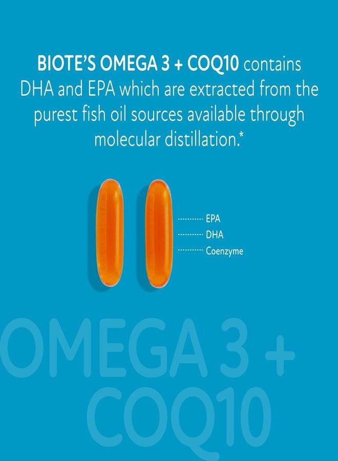 Biote Nutraceuticals - Omega 3 + CoQ10 - Heart + Brain (90 Gel caps) - Image 4