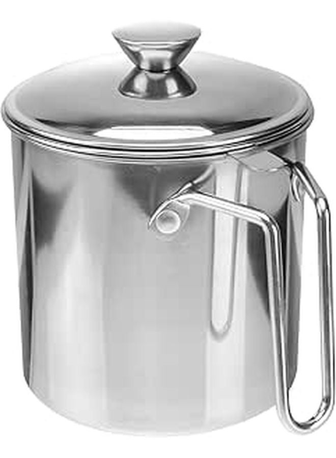 Stainless Steel Magnetic Oil Filter Pot 1 8L Capacity Rust Proof Grease Strainer - Image 1