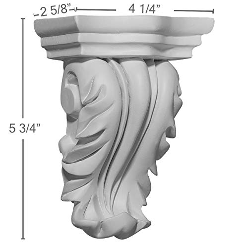 Ekena Millwork COR04X02X05BL 4 1/4-Inch W x 2 5/8-Inch D x 5 3/4-Inch H Blackthorne Corbel , White - Image 2