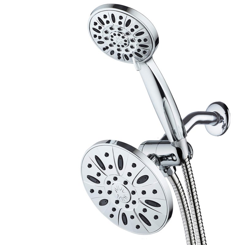 AquaDance 6 Premium High Pressure 3way Rainfall Shower Combo Combines the Best of Both Worlds Enjoy Luxurious Rain Showerhead and 6setting Hand Held Shower Separately or Together - Image 2