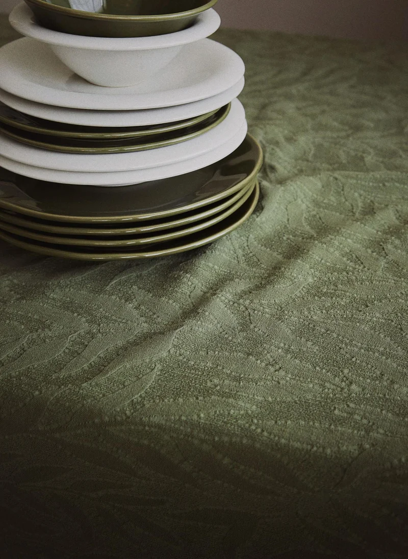 H&M Jacquard-Weave Cotton Tablecloth