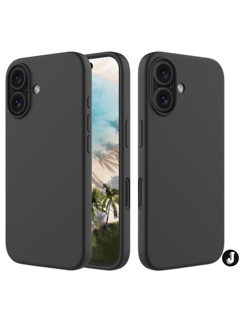 JAJEEK "iPhone 16 Slim Fit Matte Black TPU Case – Soft, Flexible, Shock-Resistant Silicone Back Cover for Reliable Protection" - Image 1