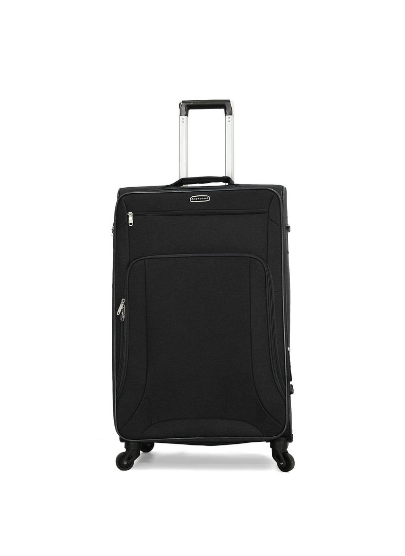 GIORDANO - Giordano Trolley Bags 3 PCS Set Softside Spinners,Black - Image 1