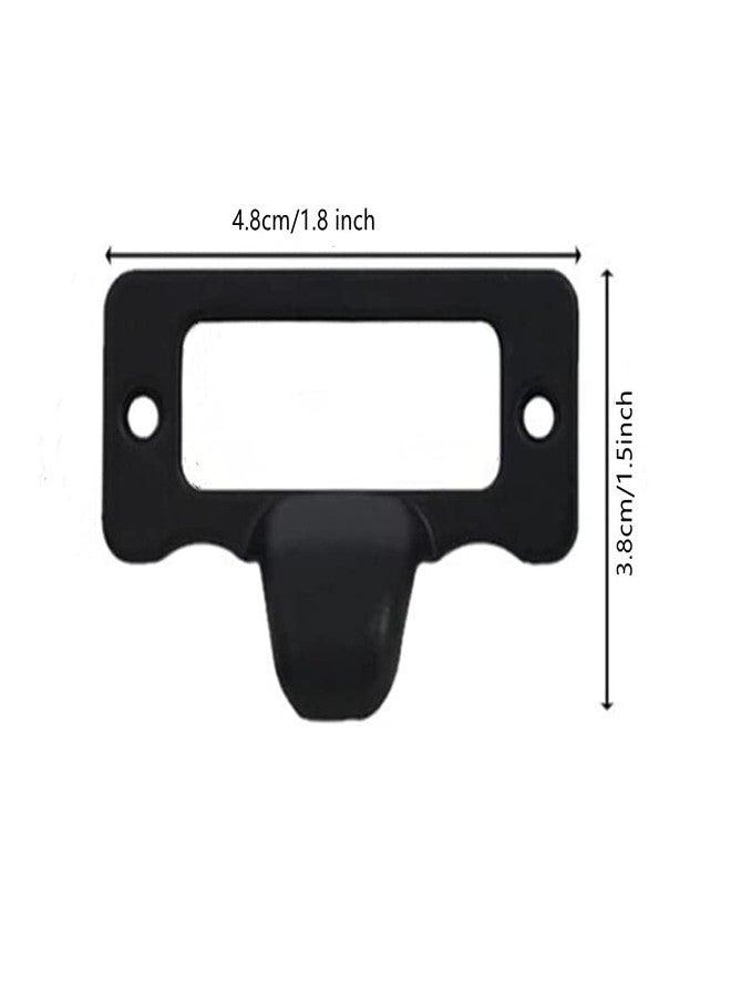 GDQLCNXB مقابض سحب حاملة للبطاقات GDQLCNXB، مقابض أدراج بإطار بطاقات عتيق من سبائك الزنك للخزائن، أسود 48 × 38 مم، عبوة من 10 قطع - Image 2