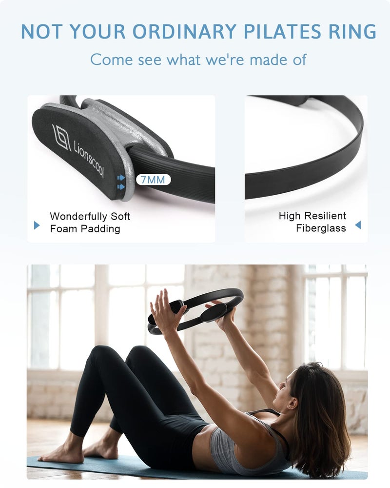 LIONSCOOL Pilates Ring Set (Black) - Image 3