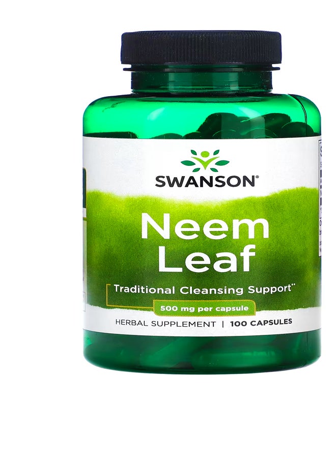 سوانسون أوراق النيم الشائع  500 ملجم  100 كبسولة