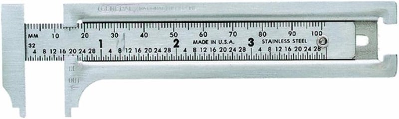132ME 3-Inch English and Metric Pocket Sliding Bar Caliper