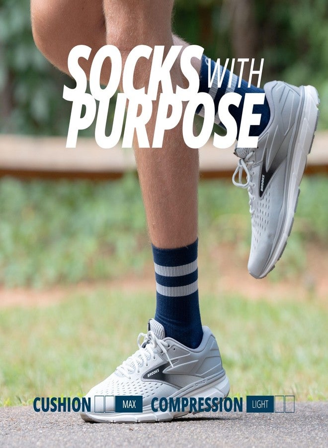 OS1st Wicked Comfort Crew Socks with light compression for maximum cushion, blister protection and breathable fabric (US, Alpha, Medium, Regular, Regular, White) - Image 4