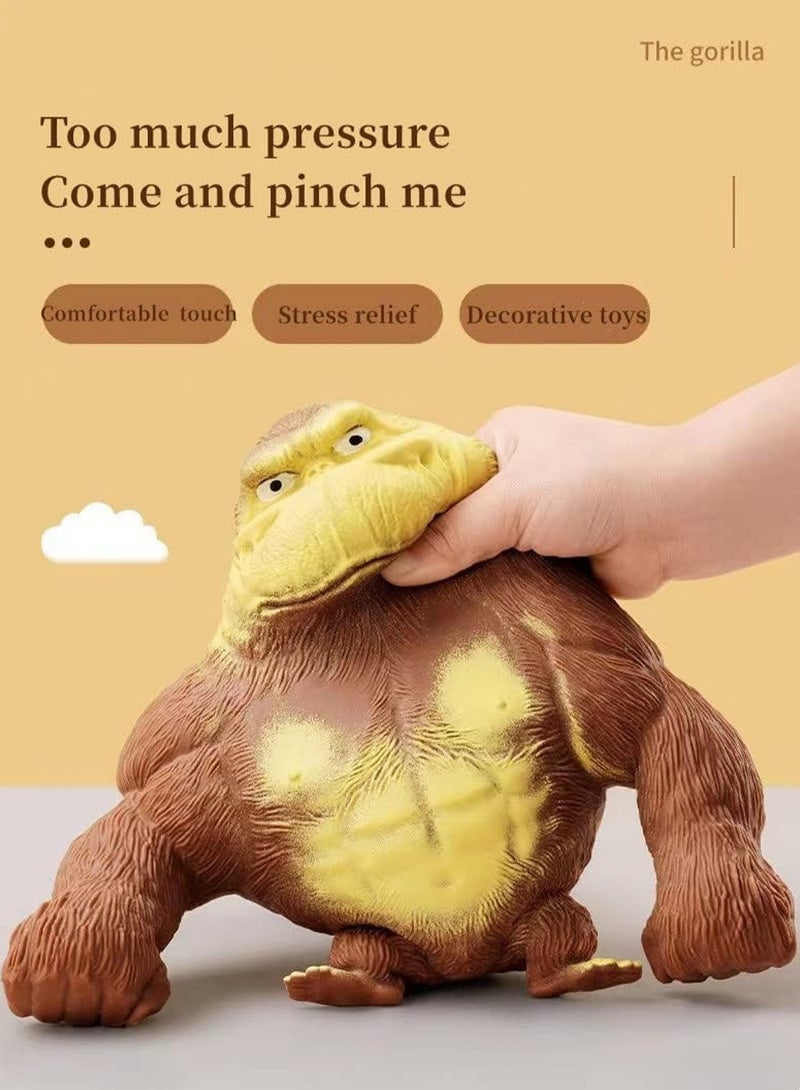 Fun Splash Monkey Stress Relief Toy - Reduces Child's Fussiness Gorilla Sensory Toy for All Ages - Brown - Image 2