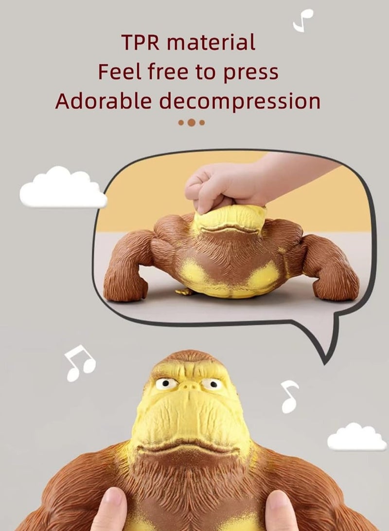 Fun Splash Monkey Stress Relief Toy - Reduces Child's Fussiness Gorilla Sensory Toy for All Ages - Brown - Image 3
