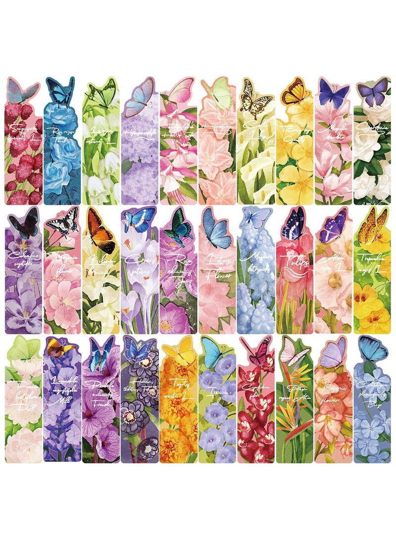 30 Pcs Butterfly Bookmarks Cute Butterfly Theme Paper Bookmarks for Adult Kids Unique Butterfly Book Markers for Students Teachers School Home Office Reading Book Lovers - Image 1