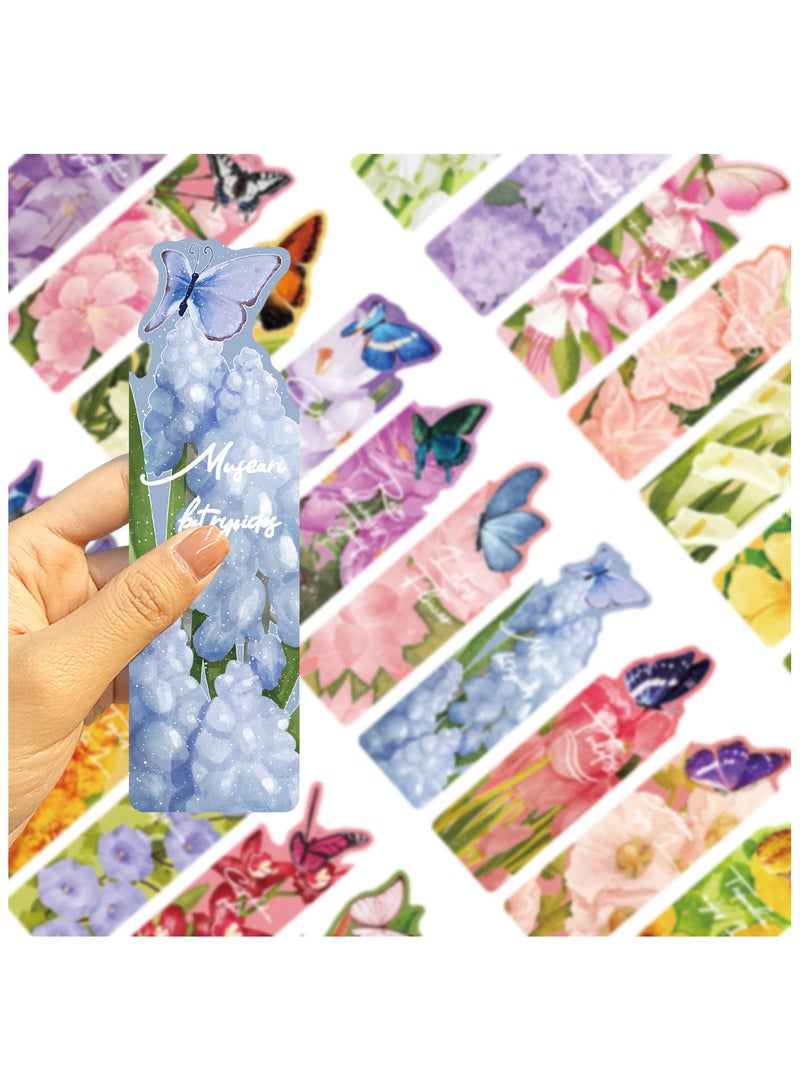 30 Pcs Butterfly Bookmarks Cute Butterfly Theme Paper Bookmarks for Adult Kids Unique Butterfly Book Markers for Students Teachers School Home Office Reading Book Lovers - Image 2
