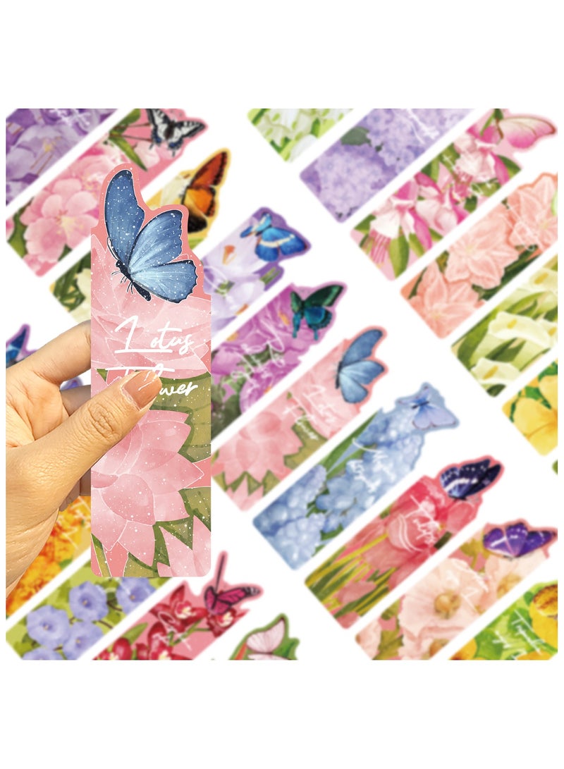 30 Pcs Butterfly Bookmarks Cute Butterfly Theme Paper Bookmarks for Adult Kids Unique Butterfly Book Markers for Students Teachers School Home Office Reading Book Lovers - Image 4