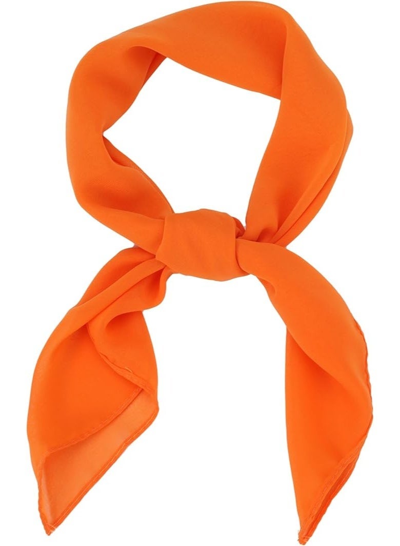 Chiffon Scarf Ribbon Neck Scarf, 26"x26" Square Handkerchief, Lightweight Soft Decorative Scarf for Women Daily Wear - Image 4